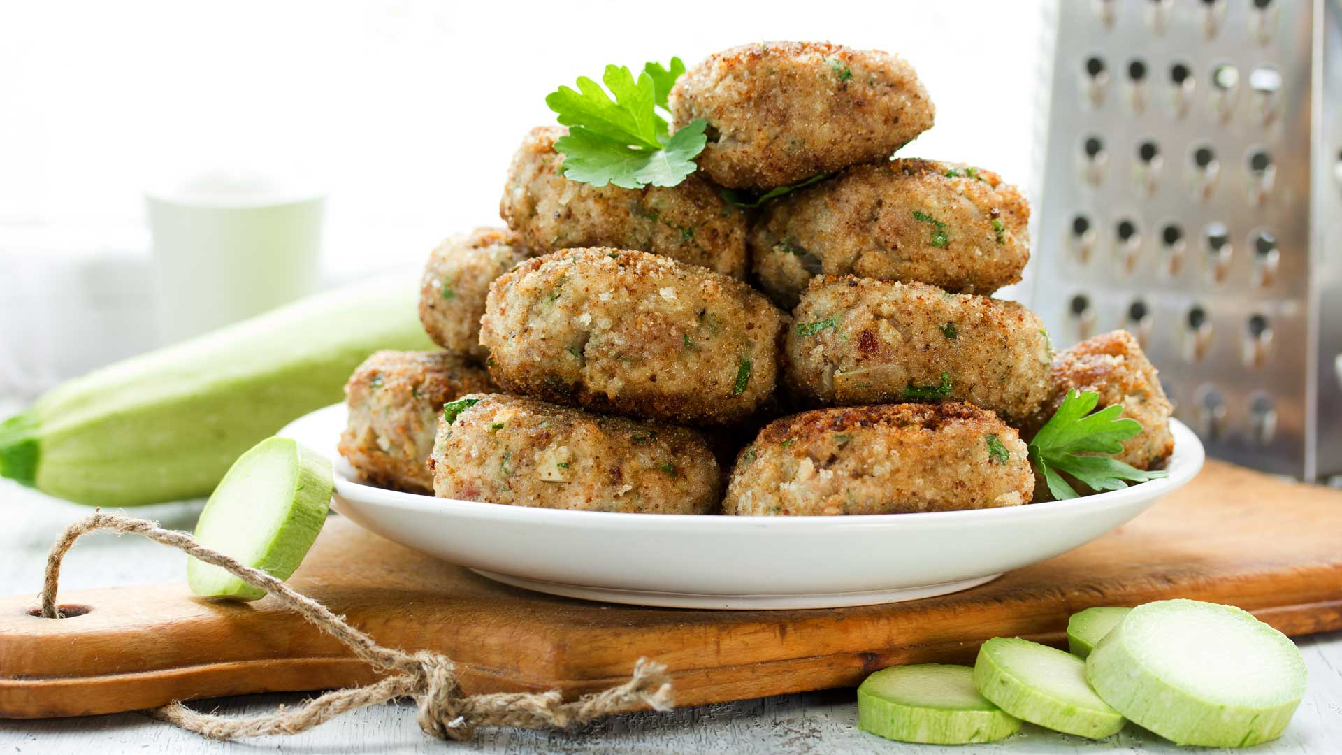 Котлеты из кабачков с гречкой