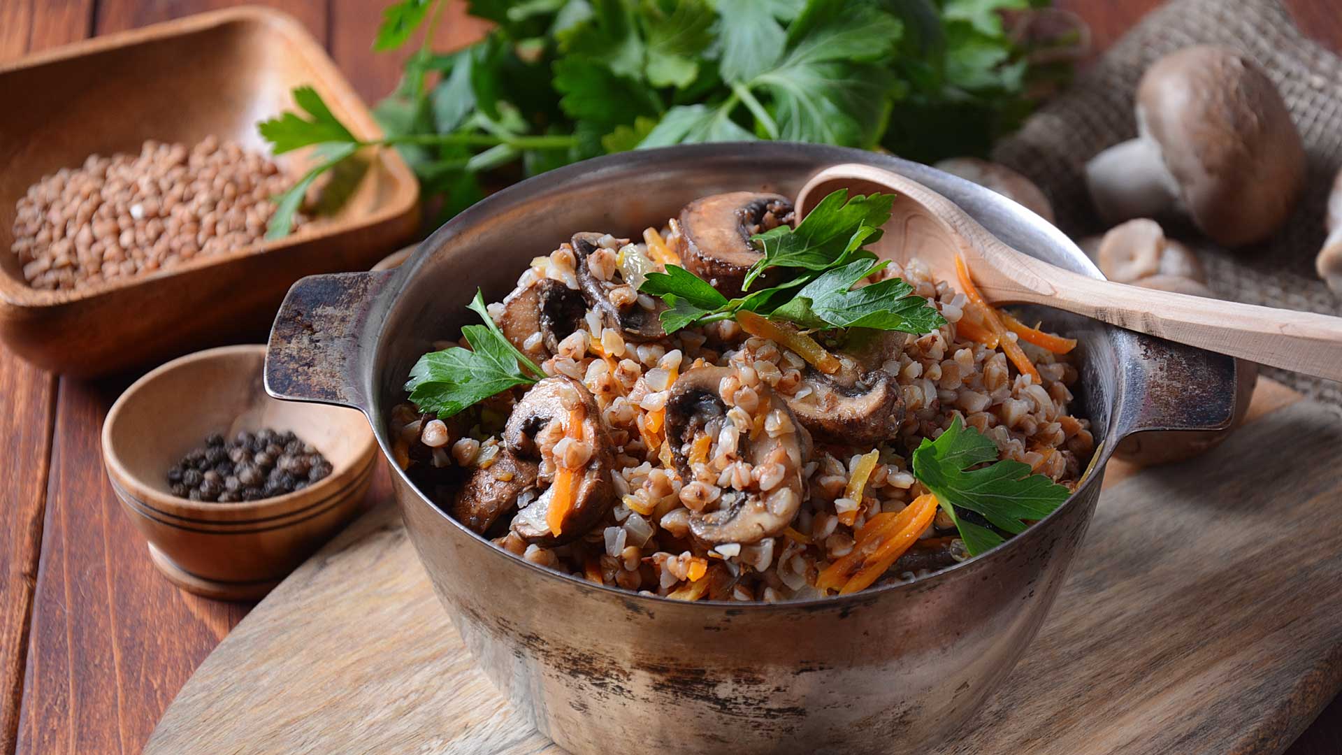 Гречка с грибами