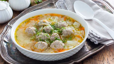 Суп с фрикадельками и вермишелью