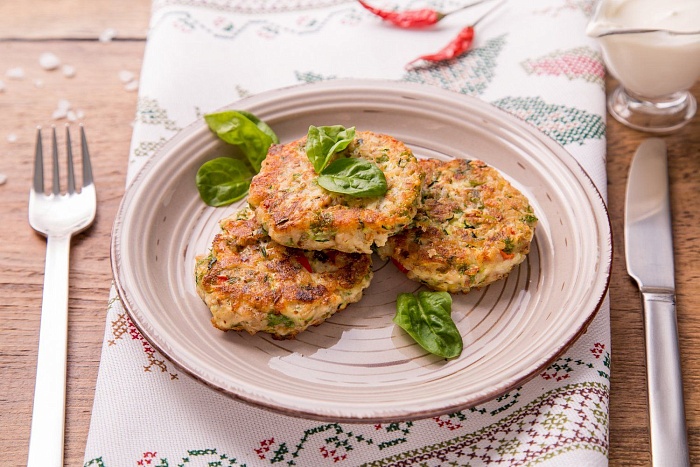 Гречишные крупеники с творогом и кабачками