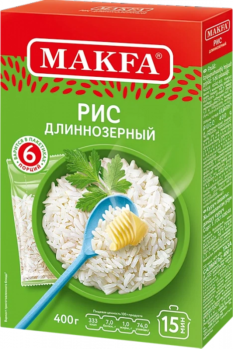 Рис длиннозерный в пакетиках